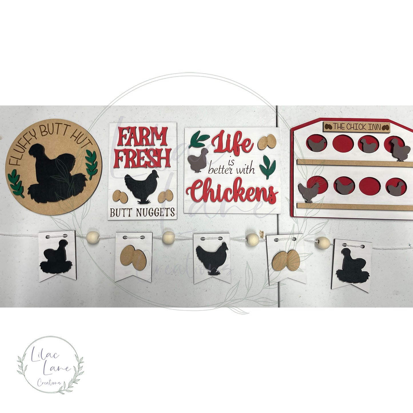 Chickens Tiered Tray